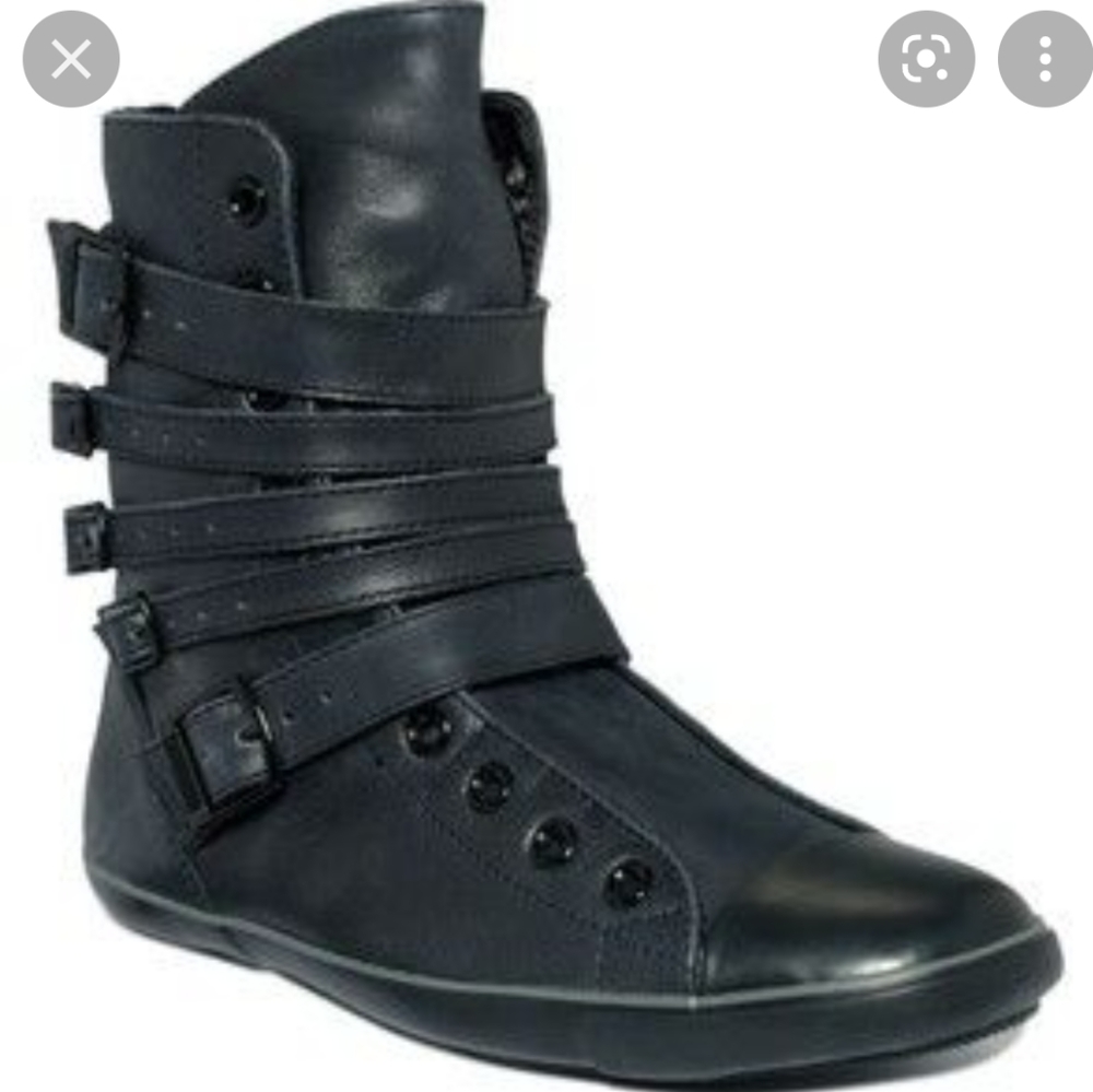 Leather Converse Multi-strap boot